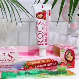 Детский набор З/п РОКС Kids Малина и клубника 45гр + з/щетка РОКС Kids ROCS