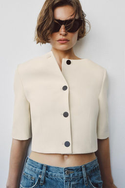 ZW COLLECTION CROPPED JACKET - Zara фото 4