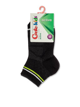 Цена за 2 пары Conte-kids ACTIVE (короткие) черный-салатовый