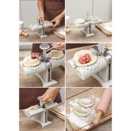 Машинка для лепки пельменей и вареников «Пельменница», 20×12×17.5 см, диаметр внешний 8 см, внутренний 6 см