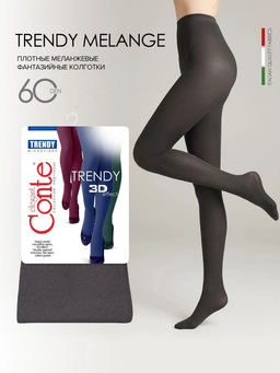 Колготки теплые CONTE Плотные меланжевые колготки TRENDY MELANGE... - Conte elegant фото 17