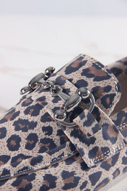 Лоферы туфли 172.1841be.Бежевый леопард