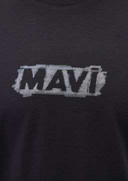 Mavi Logo Bask?l? Siyah Tisort  фото 6