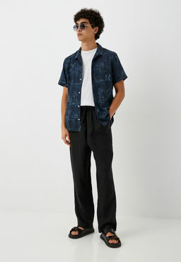 Брюки льняные