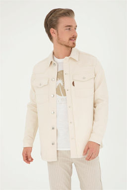 U. S. Polo Assn / Мужская бежевая джинсовая рубашка