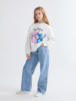 Wideleg K?z ?ocuk Jean Pantolon