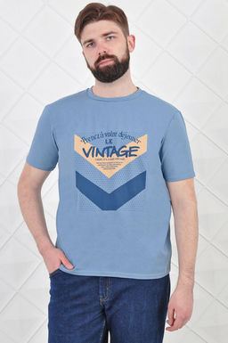 Арт. 6796 Футболка мужская 50-58 (5 шт) Цвет:грязно-синий - Идеал фото 2