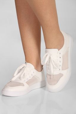 Кроссовки женские с сеткой белые