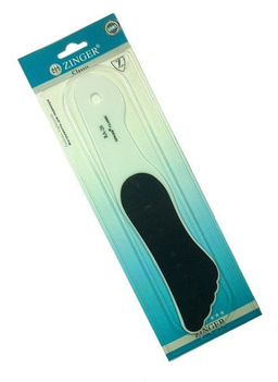 Zinger Тёрка педикюрная двусторонняя абразивная / Classic RA-20, белый