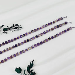 Бусины для украшений из Аметиста (42 бусины) 37 см