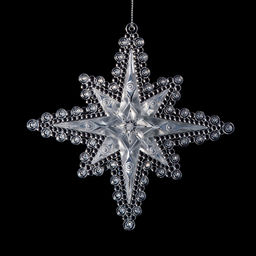 Цена за 24 шт. Украшение ErichKrause Decor Снежинка морозный узор 13см