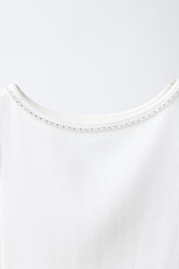 CAMISETA RIB JOYAS / Blanco - Zara фото 3