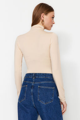 TRENDYOLMILLA Haki Buzgu Detayl? Dik Yaka C?tc?tl? Esnek Orme Body TWOAW24BD00014  фото 6