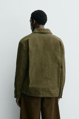 SOBRECAMISA RELAXED FIT BOLSILLOS / Musgo - Zara фото 3