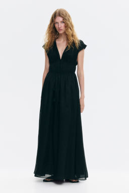 Vestido de ramio con tiras de enlazar - H&m фото 3