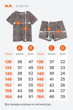 Хлопковая пижама для девочки с шортами Happyfox