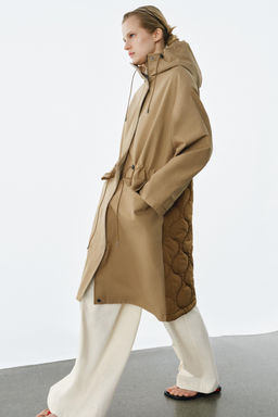 PARKA COMBINADA ZW COLLECTION / Beige - Zara фото 6
