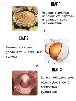 Домашний набор для ухода за волосами после кератинового выпрямления с имбирем, шампунь 500 мл - Sadoer фото 4