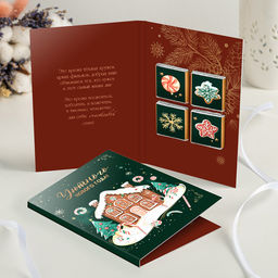 Открытка 4 шоколадки Уютного Нового года! (пряничный домик) - 8 чудо фото 3