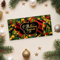 Цена за 10 шт. Конверт для денег «С Новым Годом!», 16×8 см