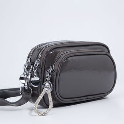 Сумка кросс-боди на молнии, цвет серый - Simaland фото 3