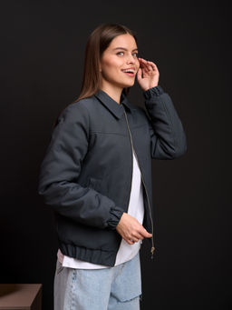 Бомбер женский "Браун" серый