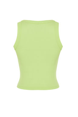 Neon Yesil Halter Yaka Fitilli Esnek Orme Atlet TWOSS24AL00047 - Trendyolmilla фото 8