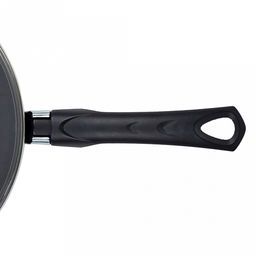 "Azure" Сотейник с антипригарным покрытием д24см "Сатин", h6,3см, s0,18см, стеклянная крышка (Россия)