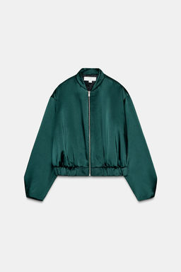 SATIN BOMBER JACKET - Zara фото 4
