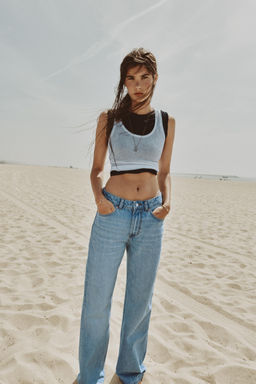 Z1975 REGULAR FIT HIGH-WAIST LONG LENGTH JEANS - Zara фото 34