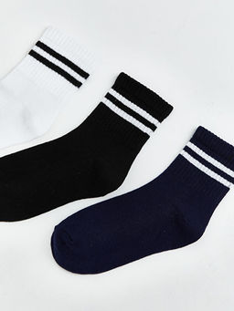 ?izgili Erkek ?ocuk Soket ?orap 3l?