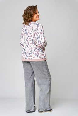 Бомбер Swallow 789 черный+принт леопард  фото 33