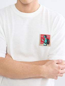 Bisiklet Yaka Nak??l? Penye Erkek Ti??rt