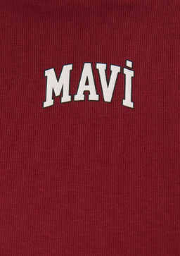 Mavi Logo Bask?l? K?rm?z? Crop Tisort  фото 7