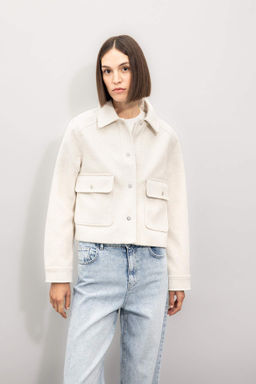 Regular Kal?p Polo Yaka C?tc?tl? Cepli K?sa Kase Ceket - Defacto фото 2