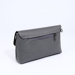 Сумка-клатч на магните, длинный ремень, цвет серый - Simaland фото 2