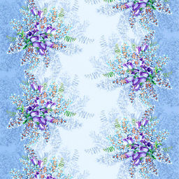 "Колокольчики" Скатерть рогожка 150х150см, 171г/м2, хлопок 100%, "Домашняя мода" (Россия)