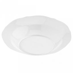 "Совершенство" Тарелка глубокая фарфоровая д230мм h37мм, 480мл, белый, рельефный декор, волнистый край (Китай)