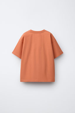 CAMISETA HEAVY WEIGHT TEXTO / Naranja - Zara фото 2