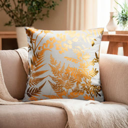 Наволочка декоративная Этель Гербарий 42 х 42 см, велюр  фото 5