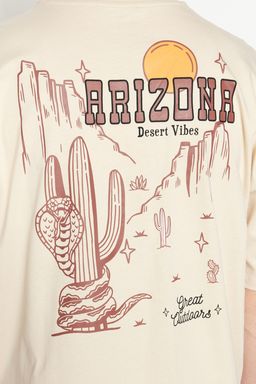 TRENDYOL MAN Siyah Oversize/Genis Kesim Tropik Arizona Sehir Bask?l? %100 Pamuklu T-Shirt TMNSS23TS00164 - Trendyolmilla фото 14