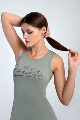 Арт. 9156/4 Пижама с шортами 42-50 (5 шт) Цвет:верх-полынь,низ-полынь