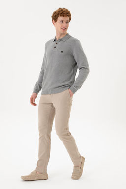 Мужской серый меланжевый свитер Неожиданная скидка в корзине - U.s. polo assn фото 4