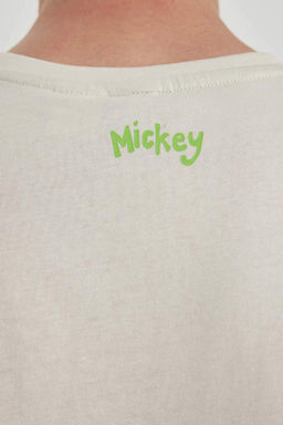 Комфортная футболка Disney Mickey & Minnie с круглым вырезом и короткими рукавами - Defacto фото 6