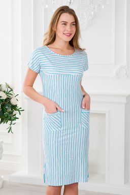 Туника женская из кулирки Альбертина бирюзовый - Амадэль фото 24