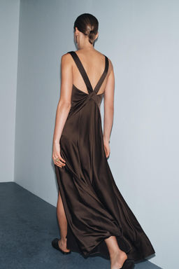 ZW COLLECTION LIMITED EDITION LONG SATIN DRESS - Zara фото 2