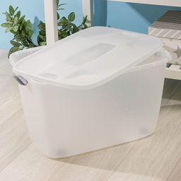 Контейнер для хранения с крышкой, 56 л, 60×40×36 см, на колёсиках, прямоугольный, МИКС