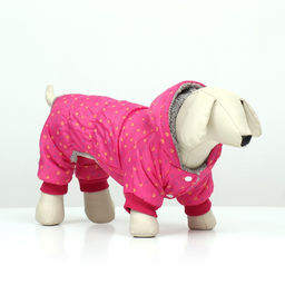 Комбинезон нежный путь на меховом подкладе, размер XL (ДС 40, ОШ 40, ОГ 50 см), розовый