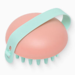 ETHERA Массажная силиконовая щётка для мытья головы, розовый  фото 5