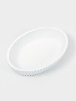 Набор для ванной "Ребрис" 3 предмета (дозатор для мыла, стакан, мыльница), цвет белый